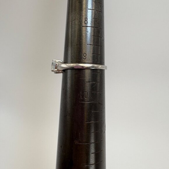 VTG Sterling Silver 925 Trillion Cut Cubic Zirconia Statement Ring Size 9 - Picture 7 of 8